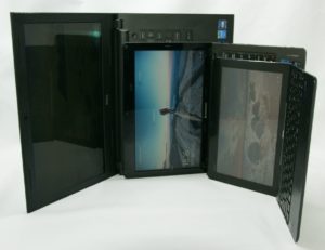 Dell Insprion14とlenovo S205、ASUS H100TAのサイズ比較